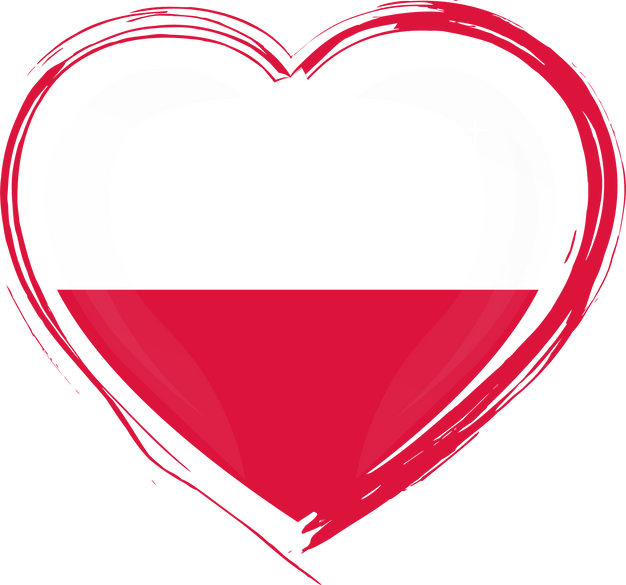 Poland Flag Heart